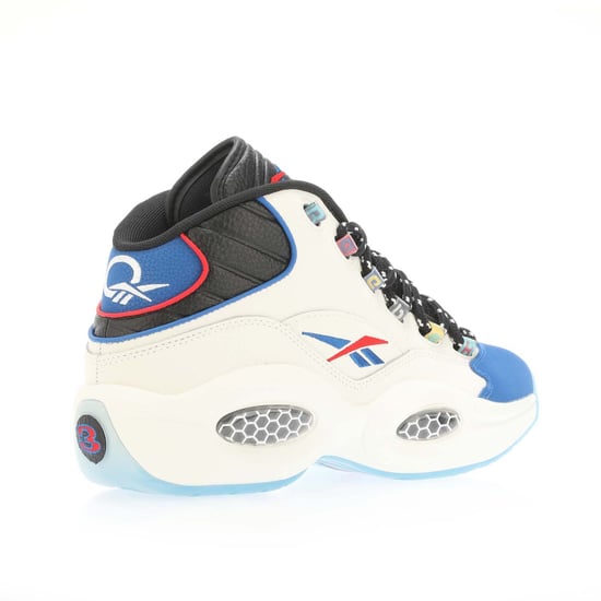 Men's Reebok Question Mid Trainers in black blue
