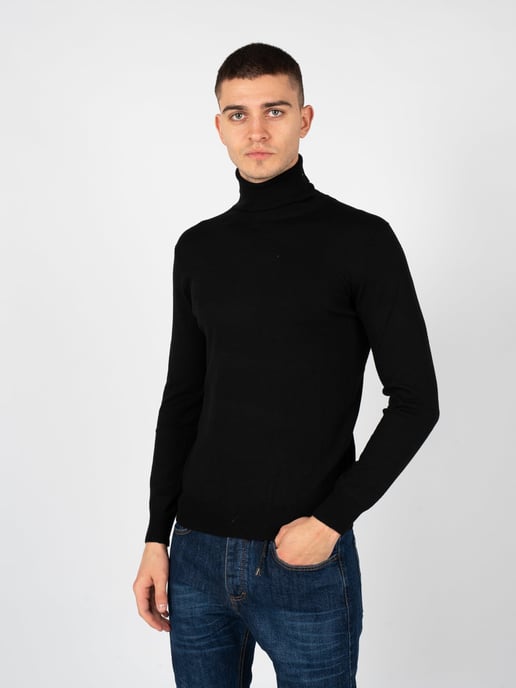 Xagon Man Suéter Turtleneck del hombre negro - Image 3
