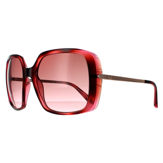 Guess Square Womens Tortoise Pink Pink Gradient Sunglasses