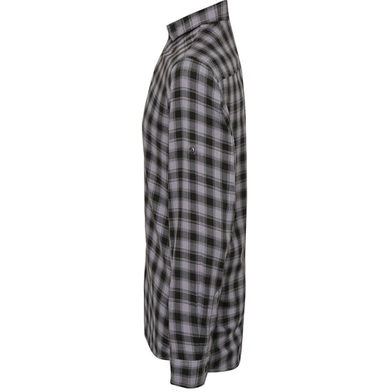 Premier Mens Mulligan Check Long Sleeve Shirt (Steel/Black)