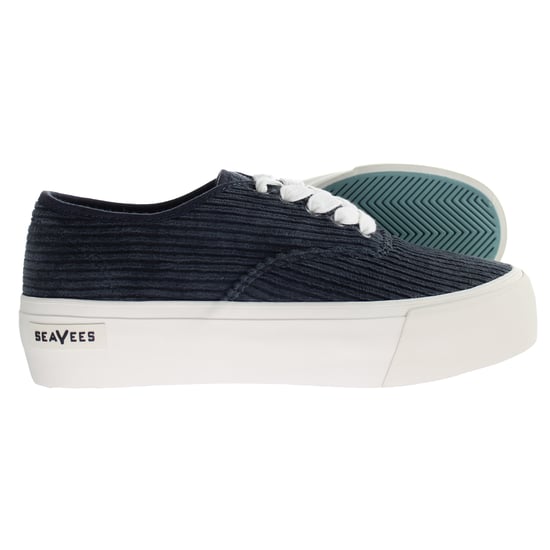 Seavees Legend Night Corduroy Platfrom Sneaker Grey Womens Trainers