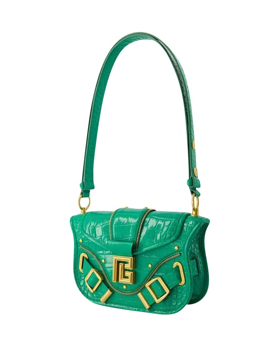 Blaze Shoulder Bag - Balmain - Leather - Green - Image 2