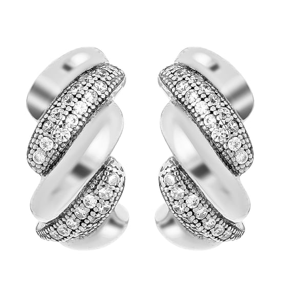 Orphelia 'Sabrina' Women's 925 Sterling Silver Stud Earrings - Silver ZO-7348 - Image 3