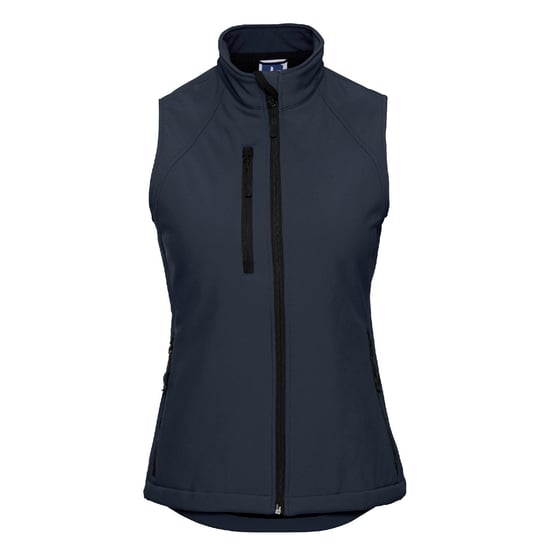 Russell Ladies/Womens Soft Shell Breathable Gilet Jacket (French Navy) - Image 1
