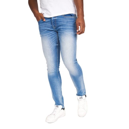 Crosshatch Mens Barbeck Slim Jeans (Light Wash) - Image 4