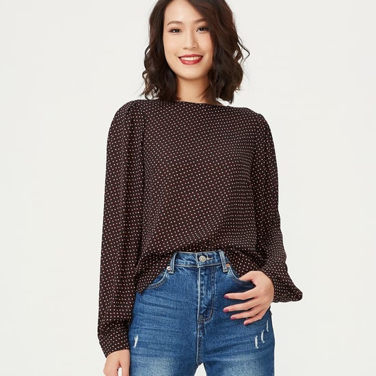 Round neck blouse and mini square prints - Image 4