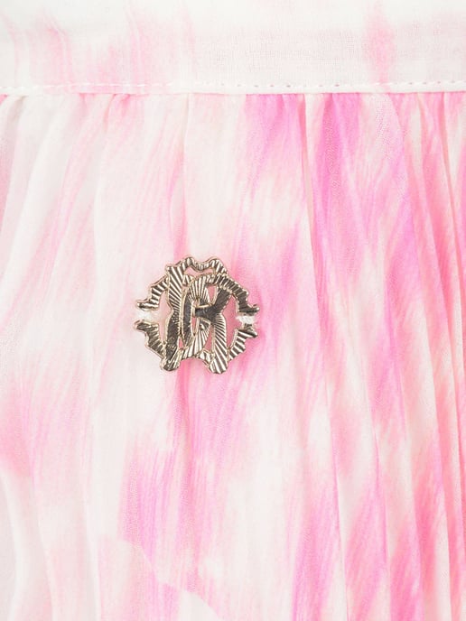 Roberto Cavalli Girls Leopard Print Pleated Skirt