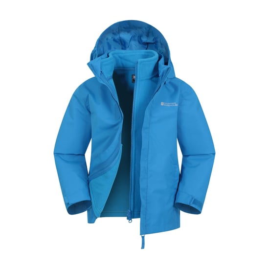 Mountain Warehouse Childrens/Kids Fell 3 in 1 Water Resistant Jacket (Bright Blue) - Image 1