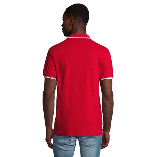 SOLS Mens Practice Contrast Polo Shirt (Red) - Image 2