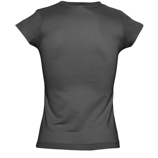 SOLs Womens/Ladies Moon V Neck Short Sleeve T-Shirt (Dark Grey) - Image 2
