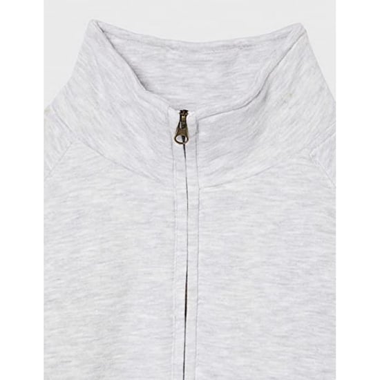 Fruit Of The Loom Mens Premium 70/30 Zip Neck Sweatshirt (Heather Grey) - Image 3