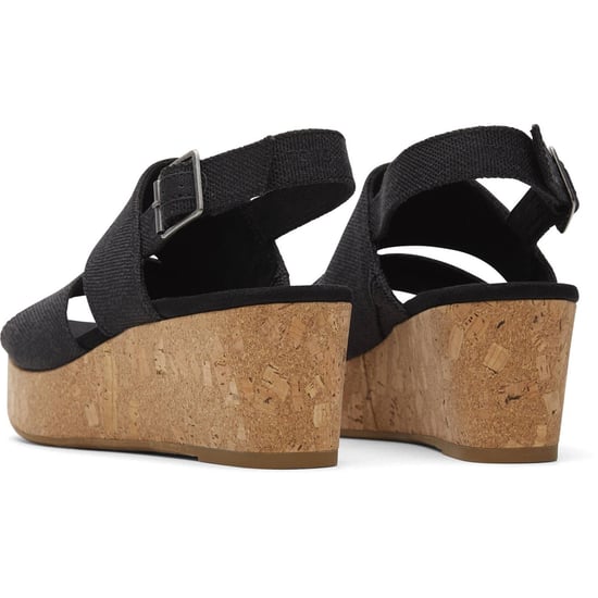 TOMS Claudine Nylon Women's Black Wedges - Image 2