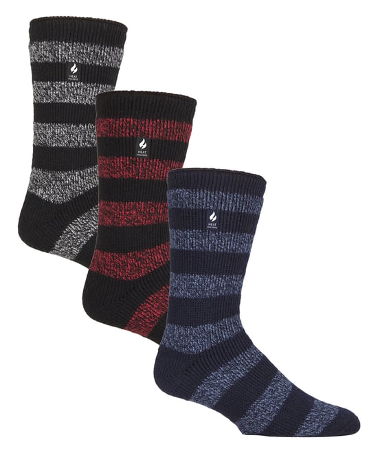HEAT HOLDERS - 3 Pack Multipack Calcetines Térmicos Aislantes para Hombre en Invierno - Rayas - Image 1