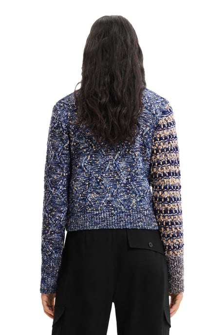 Suéter de punto azul para mujer Desigual - Image 2