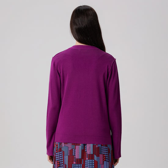 V neckline cardigan - Image 3