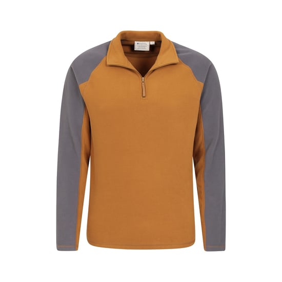Mountain Warehouse Mens Ashbourne II Half Zip Fleece Top (Mustard) - Image 2