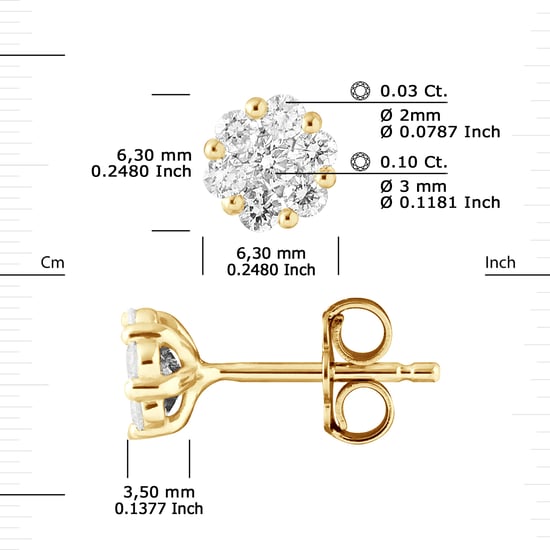 DIADEMA - Earrings - Prestige Jewelery - Diamonds - Yellow Gold