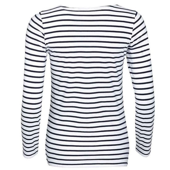 SOLS Womens/Ladies Marine Striped Long-Sleeved T-Shirt (White/Navy) - Image 2
