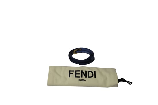 Fendi Crayons Wrap Bracelet in Blue Leather - Image 4