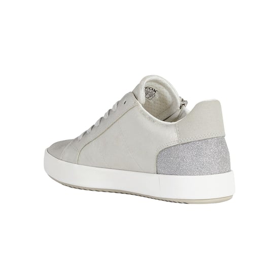Geox D Blomiee A Synthetic Polyurethane Women's Silver Trainers - Image 6