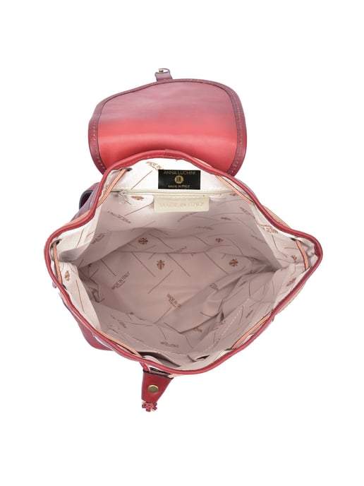 Anna Luchini SS22 AL 3053 Red Leather Bag - Image 3