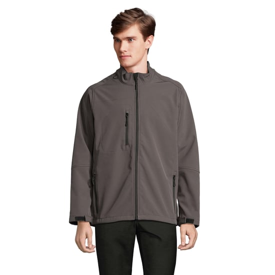 SOLS Mens Relax Soft Shell Jacket (Charcoal Grey Solid) - Image 1
