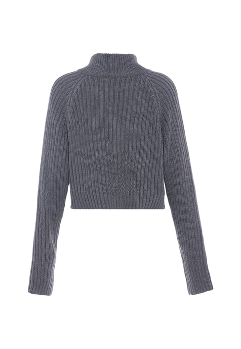 Mymo Cardigan women dark grey melange - Image 2