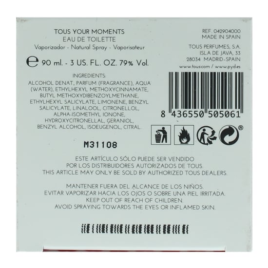 Tous Your Moments Eau de Toilette 90ml Spray