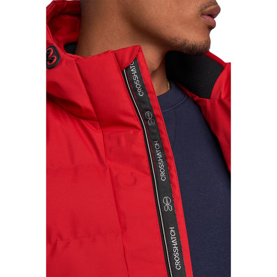 Crosshatch Mens Kampnew Embossed Gilet (Red) - Image 3