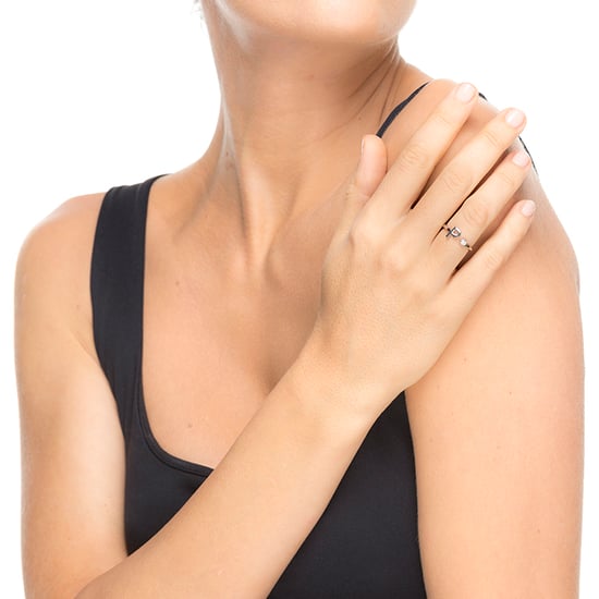 Luxenter 925 Sterling Silver Ring with Rhodium Plated Brilliant Zirconia - Alphabet