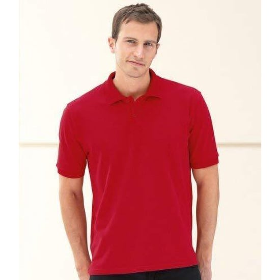 Russell Mens 100% Cotton Short Sleeve Polo Shirt (Classic Red) - Image 6