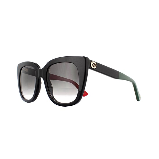 Gafas de sol Gucci GG0163SN 003 Negro con degradado marrón rojo y verde - Image 2