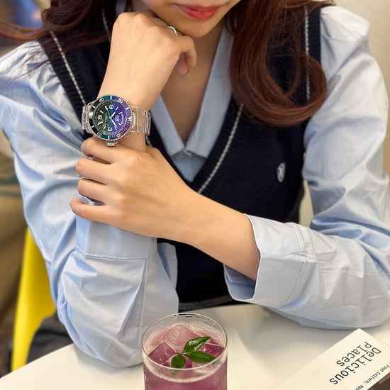 Ice Watch Ice Clear Sunset - Purple Green Unisex's Transparent Watch 021433