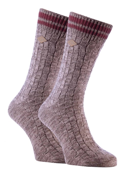 Paquete de 2 calcetines de punto grueso de algodón para hombre. - Image 1