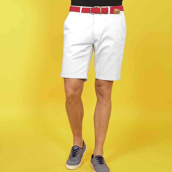 Asquith & Fox Mens Casual Chino Shorts (White) - Image 2