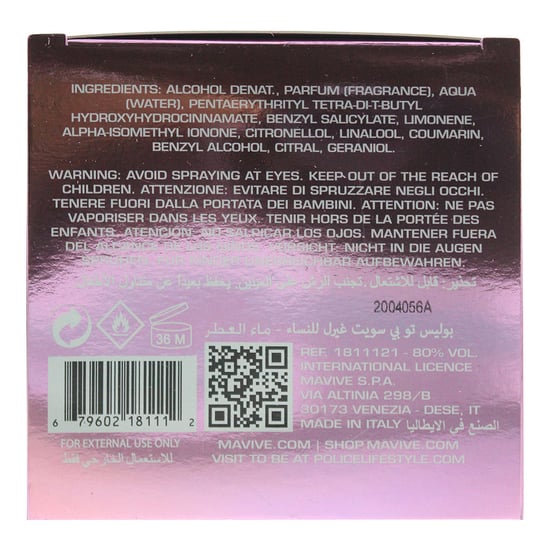 Police To Be Sweet Girl Eau de Parfum 125ml Spray - Image 2