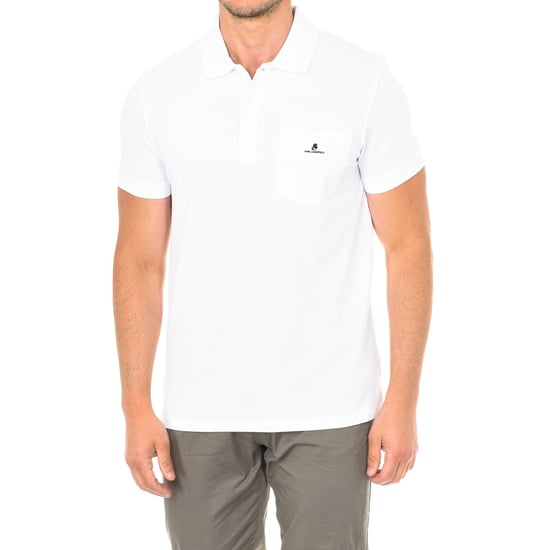 Karl Lagerfeld Hombre Polo Básico de Manga Corta Blanco - Image 1