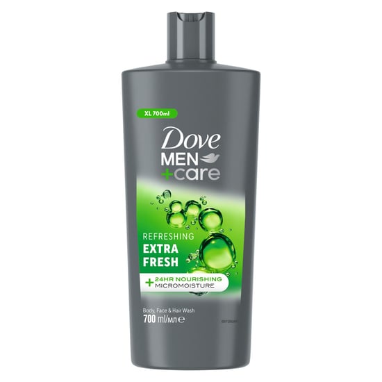 Dove Men+Care 3-in-1 Body, Face & Hair Wash Refreshing Extra Fresh 700ml, 6 Pack