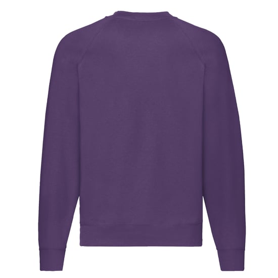 Fruit Of The Loom Mens Classic 80/20 Raglan Sweatshirt (Purple) - Image 2