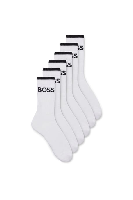BOSS 6 Pack Men's Stripe Sock - Image 1