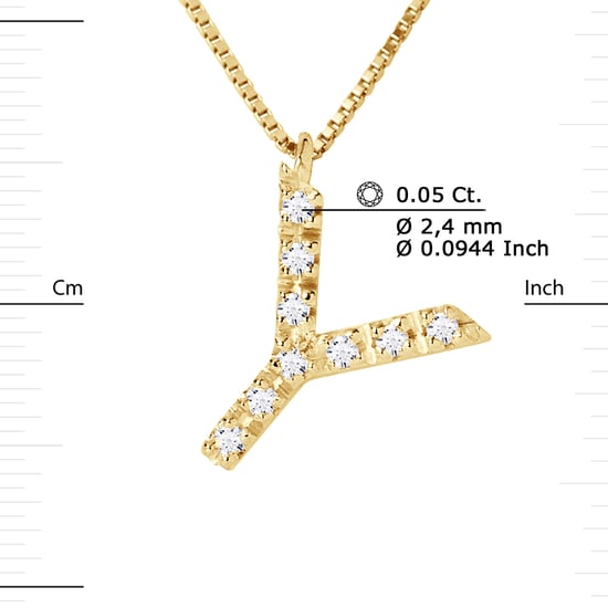 DIADEMA - Necklace with Diamonds - Y - Yellow Gold