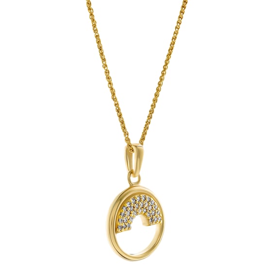 Orphelia 'Tista' Women's 925 Sterling Silver Pendant with Chain - Gold ZH-7586/G - Image 3