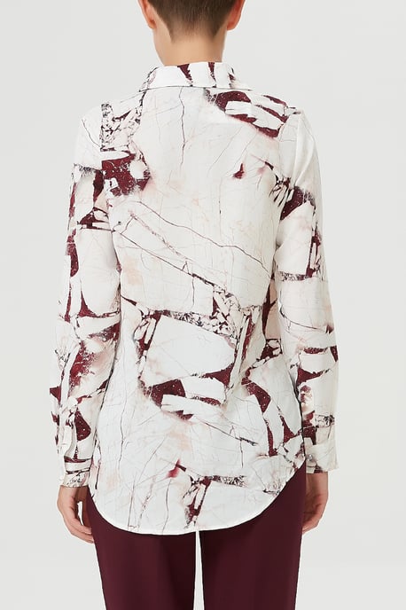 Straight shirt with marble effect print - Image 5
