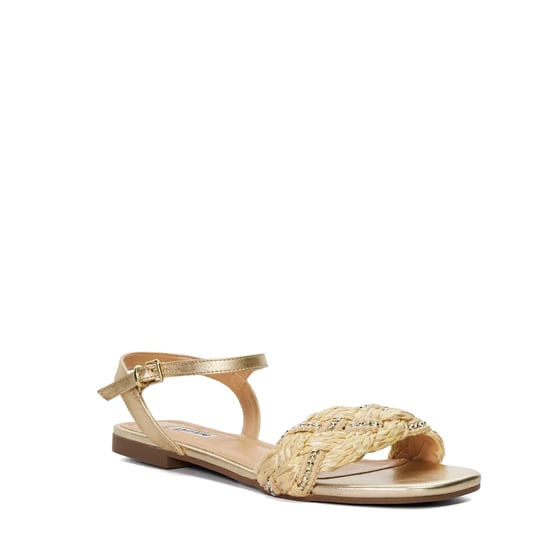 Dune Ladies Lastle - Metallic Leather Braided Sandals - Image 2