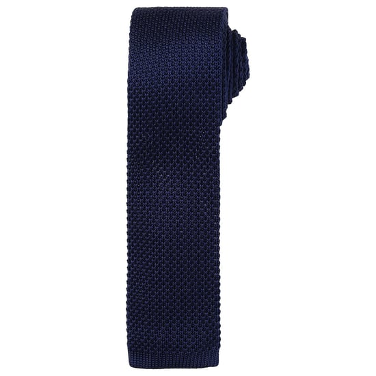 Premier Unisex Adult Slim Knitted Tie (Navy) - Image 1