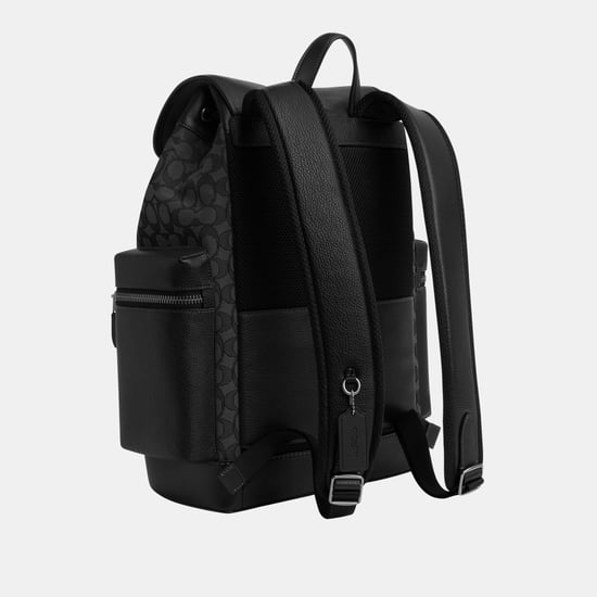 Sprint Backpack in Leather and Signature Jacquard Bag