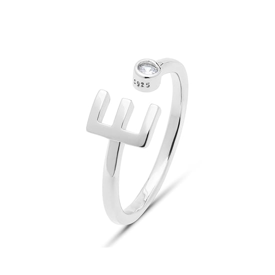 Anillo Luxenter de Plata de Ley 925 con Circonita Brillante acabado en rodio - Alphabet - Image 1