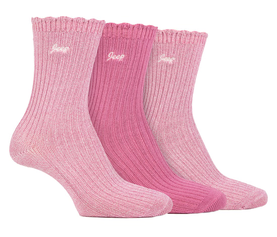 Calcetines Tobilleros de Bambú para Mujer, Calcetines Acolchados Anti Ampollas - Cerise / Cream - Image 1