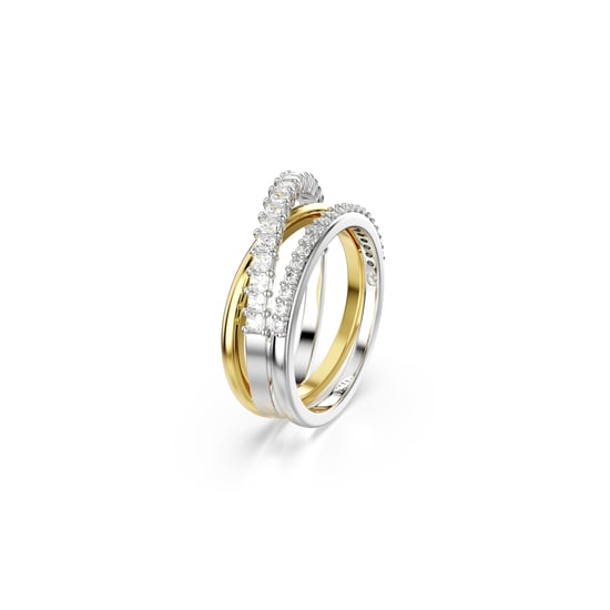 Swarovski 'Hyperbola' Women's Base Metal Ring - Silver/Gold 5689729 - Image 2