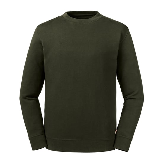 Russell Adults Unisex Pure Organic Reversible Sweatshirt (Dark Olive) - Image 1
